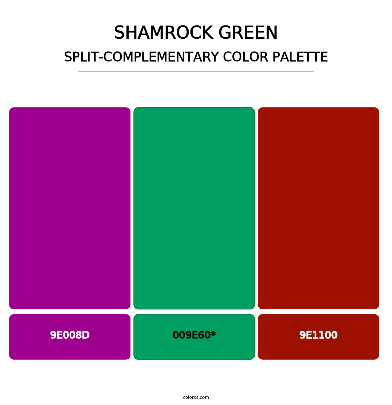 Shamrock Green - Split-Complementary Color Palette