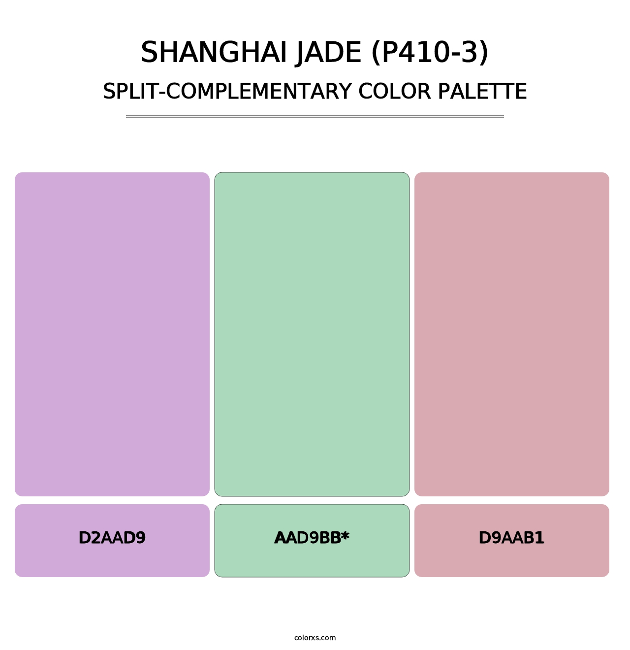 Shanghai Jade (P410-3) - Split-Complementary Color Palette