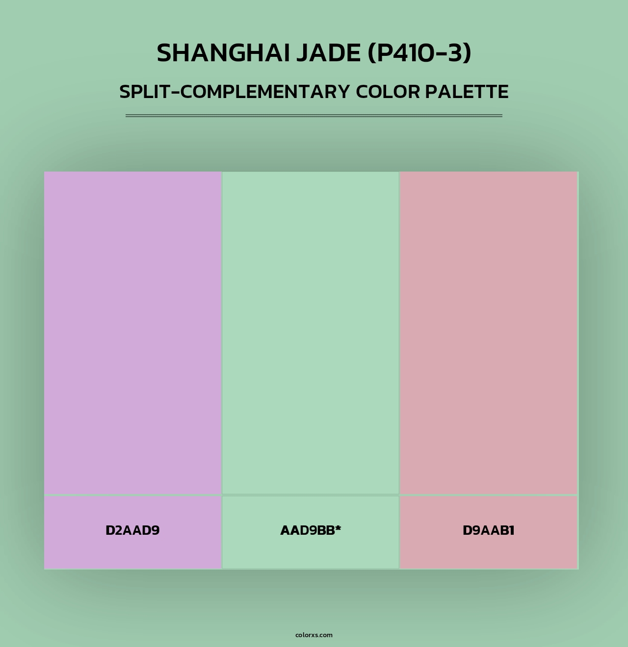 Shanghai Jade (P410-3) - Split-Complementary Color Palette