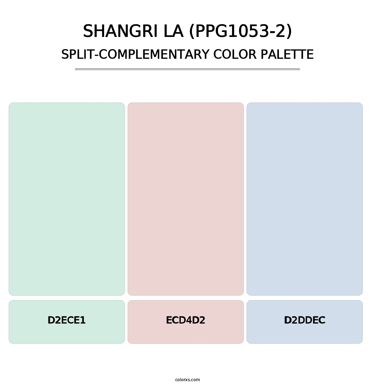 Shangri La (PPG1053-2) - Split-Complementary Color Palette