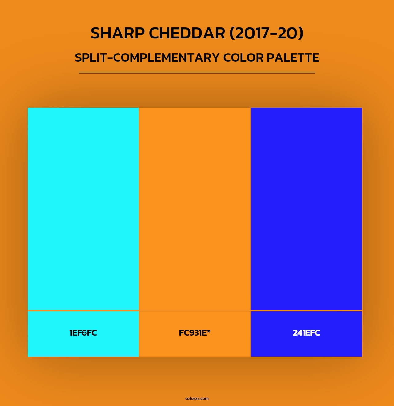 Sharp Cheddar (2017-20) - Split-Complementary Color Palette