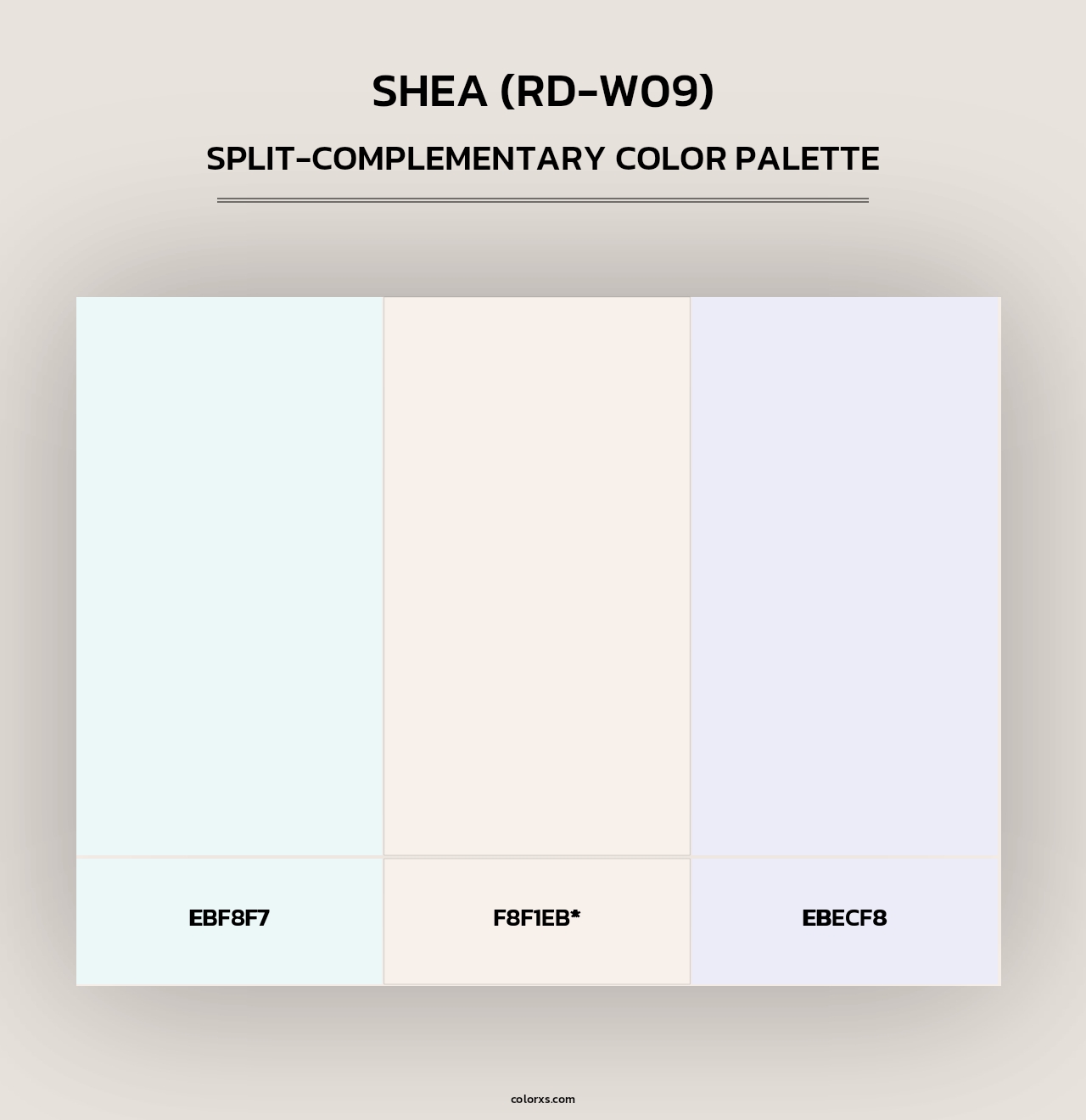 Shea (RD-W09) - Split-Complementary Color Palette