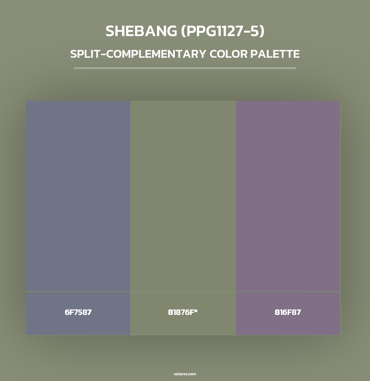 Shebang (PPG1127-5) - Split-Complementary Color Palette