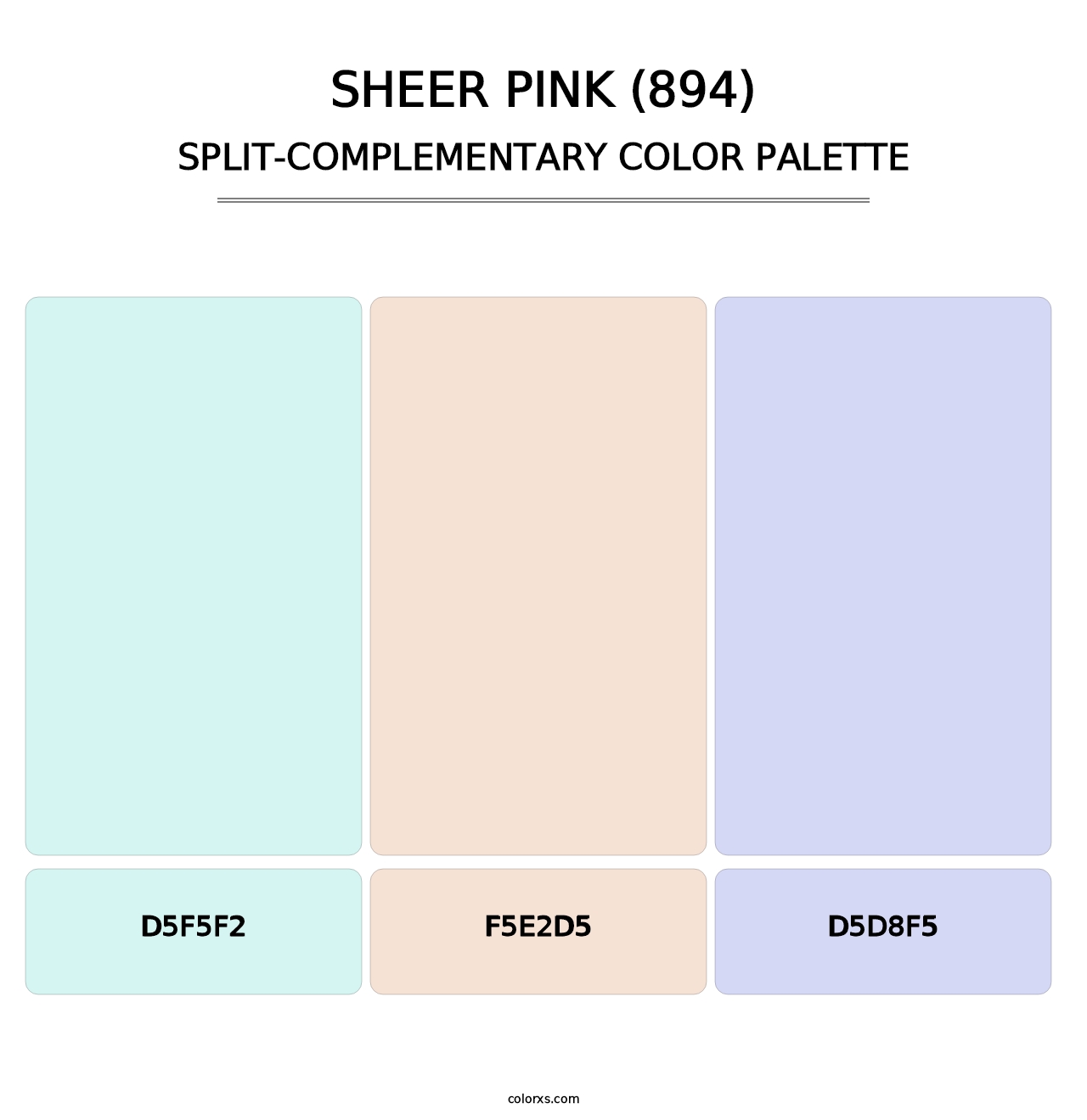 Sheer Pink (894) - Split-Complementary Color Palette