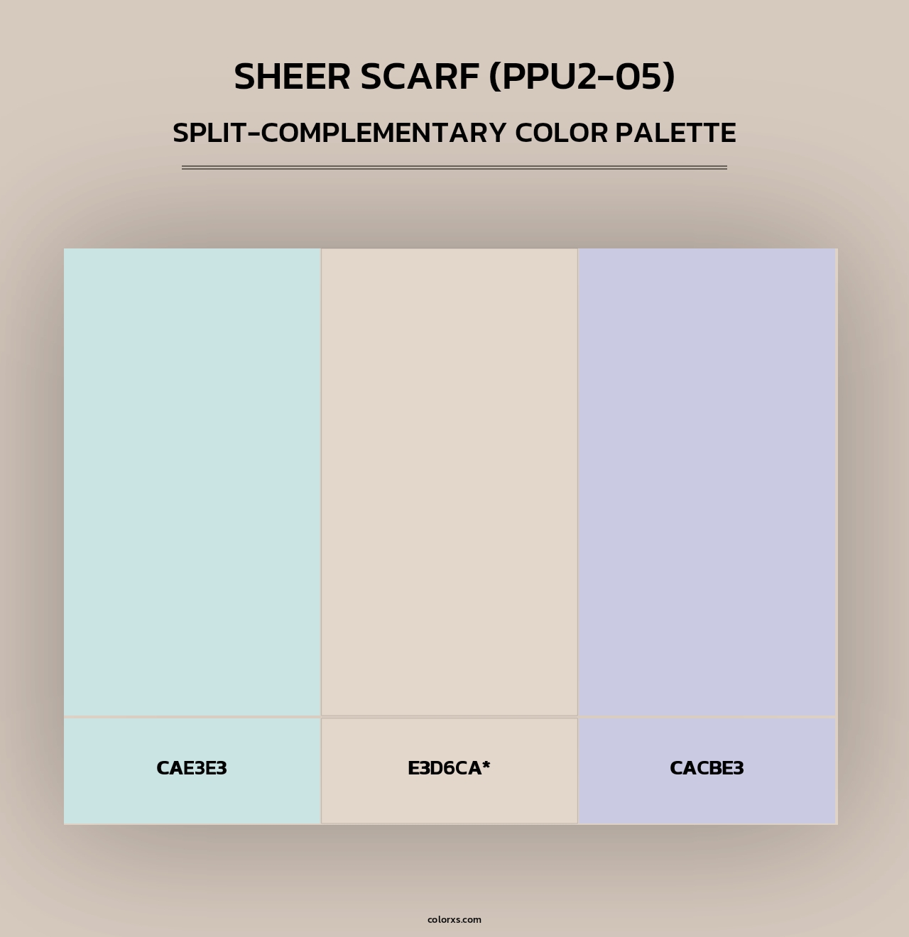 Sheer Scarf (PPU2-05) - Split-Complementary Color Palette
