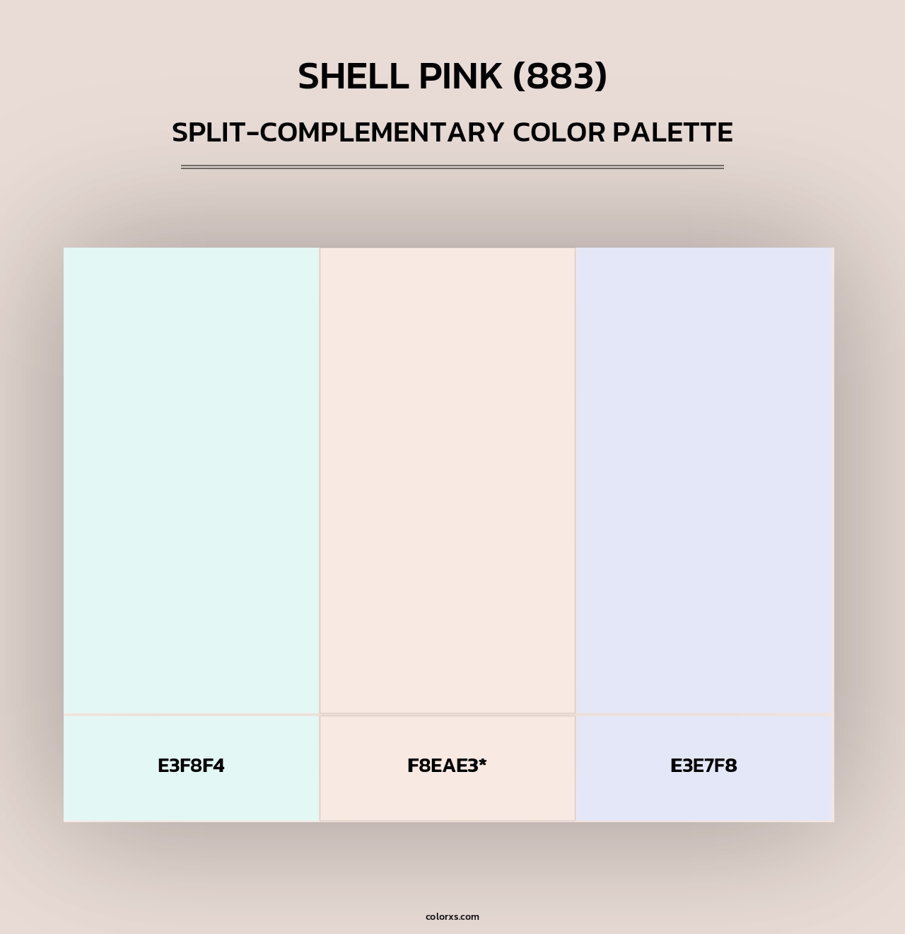 Shell Pink (883) - Split-Complementary Color Palette