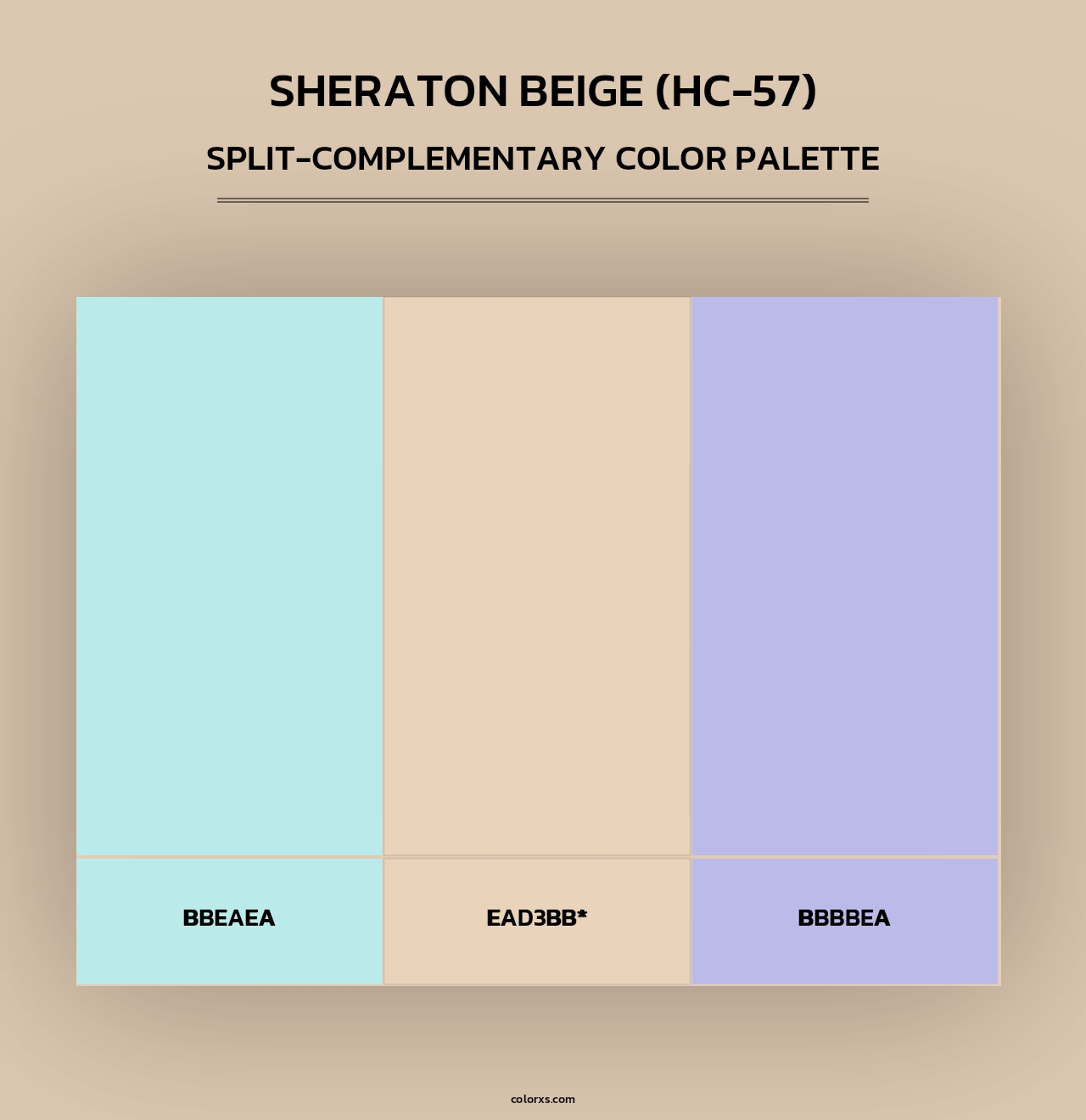 Sheraton Beige (HC-57) - Split-Complementary Color Palette