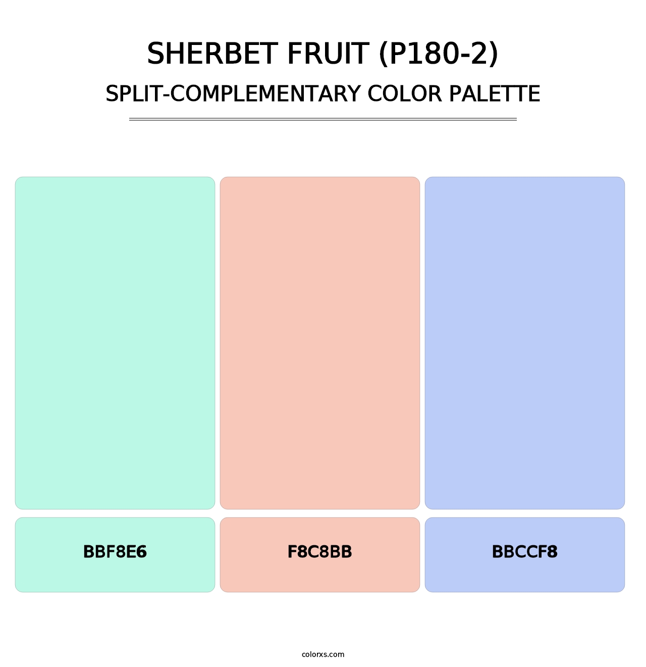 Sherbet Fruit (P180-2) - Split-Complementary Color Palette