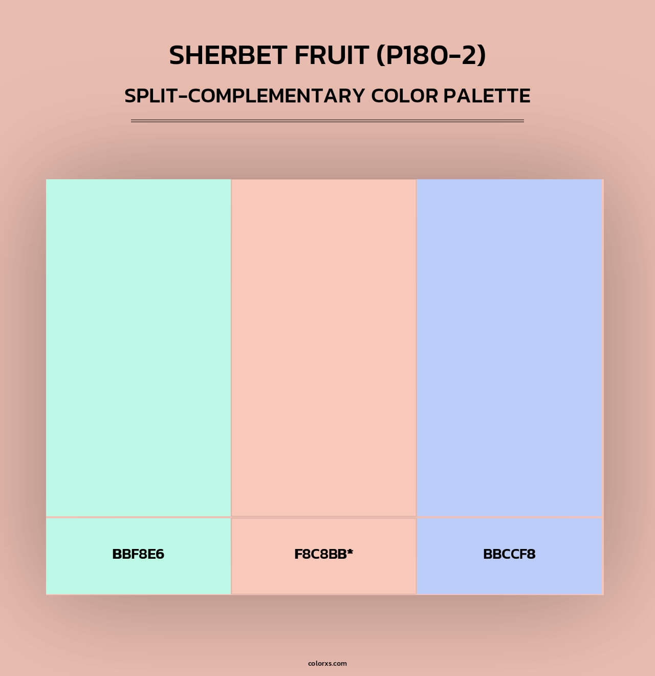 Sherbet Fruit (P180-2) - Split-Complementary Color Palette