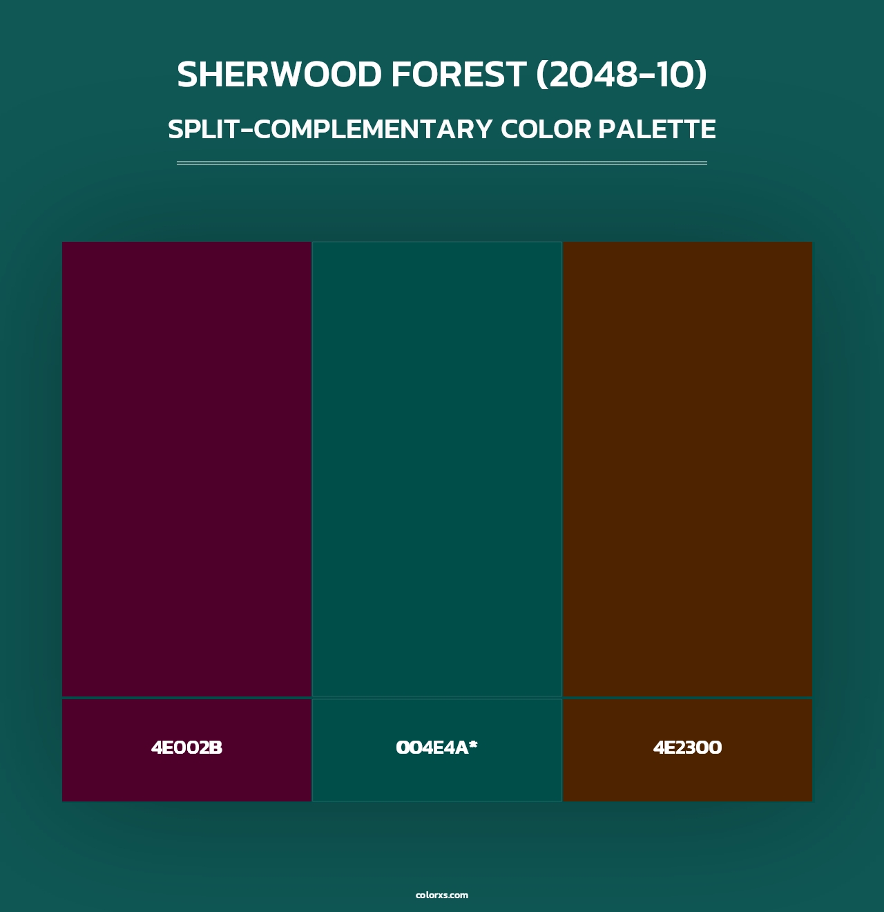 Sherwood Forest (2048-10) - Split-Complementary Color Palette