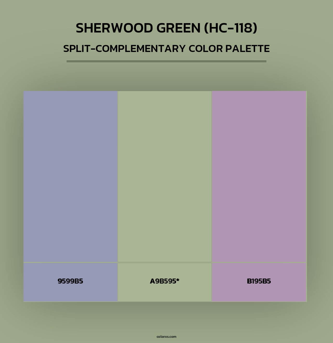 Sherwood Green (HC-118) - Split-Complementary Color Palette