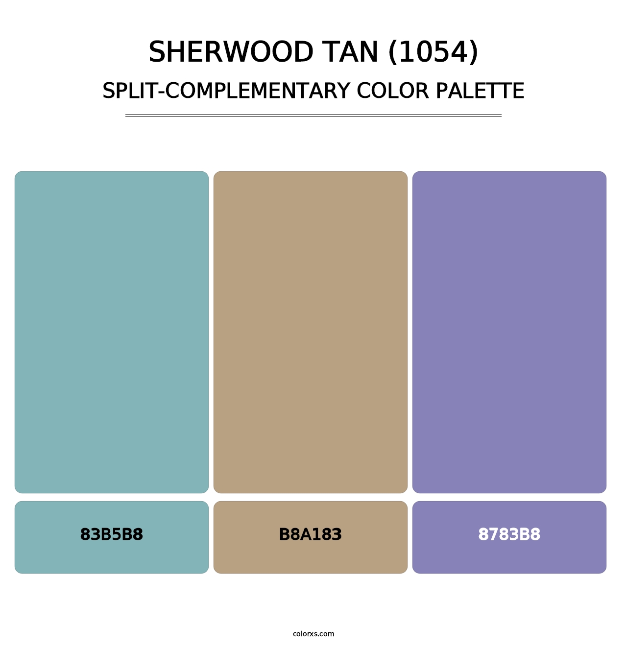 Sherwood Tan (1054) - Split-Complementary Color Palette