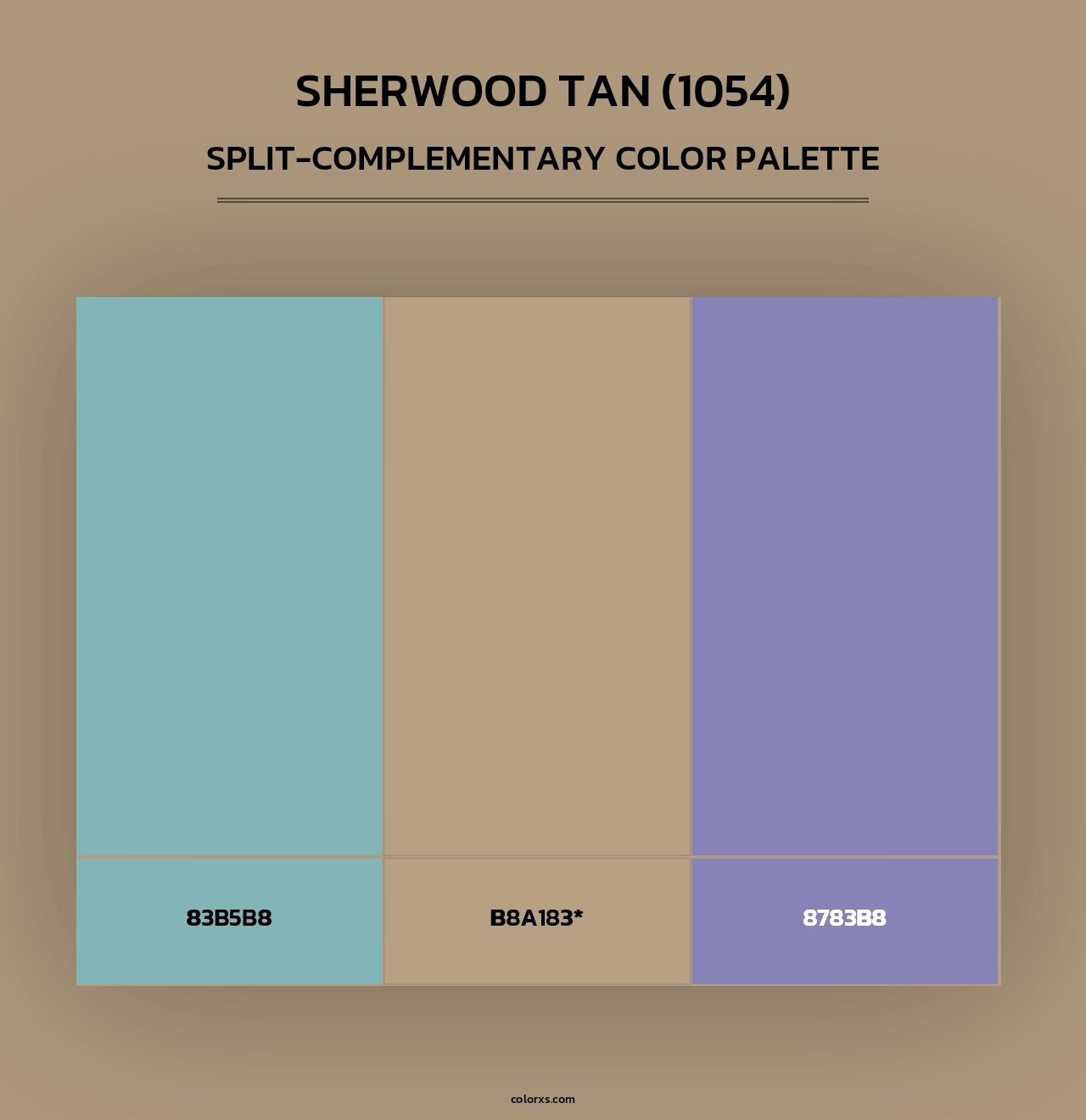 Sherwood Tan (1054) - Split-Complementary Color Palette