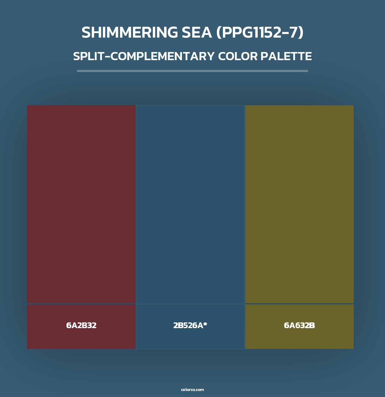 Shimmering Sea (PPG1152-7) - Split-Complementary Color Palette