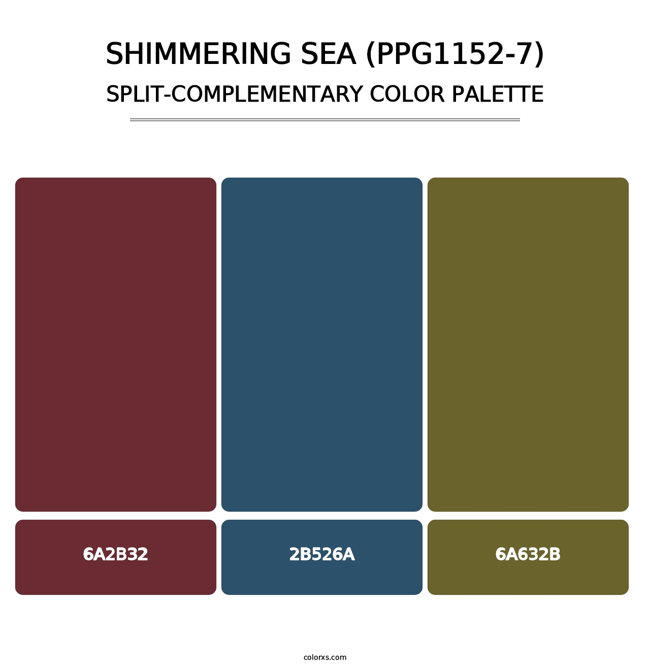 Shimmering Sea (PPG1152-7) - Split-Complementary Color Palette