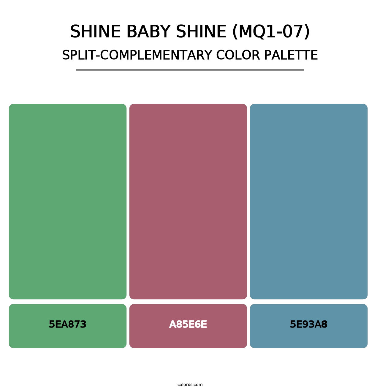 Shine Baby Shine (MQ1-07) - Split-Complementary Color Palette