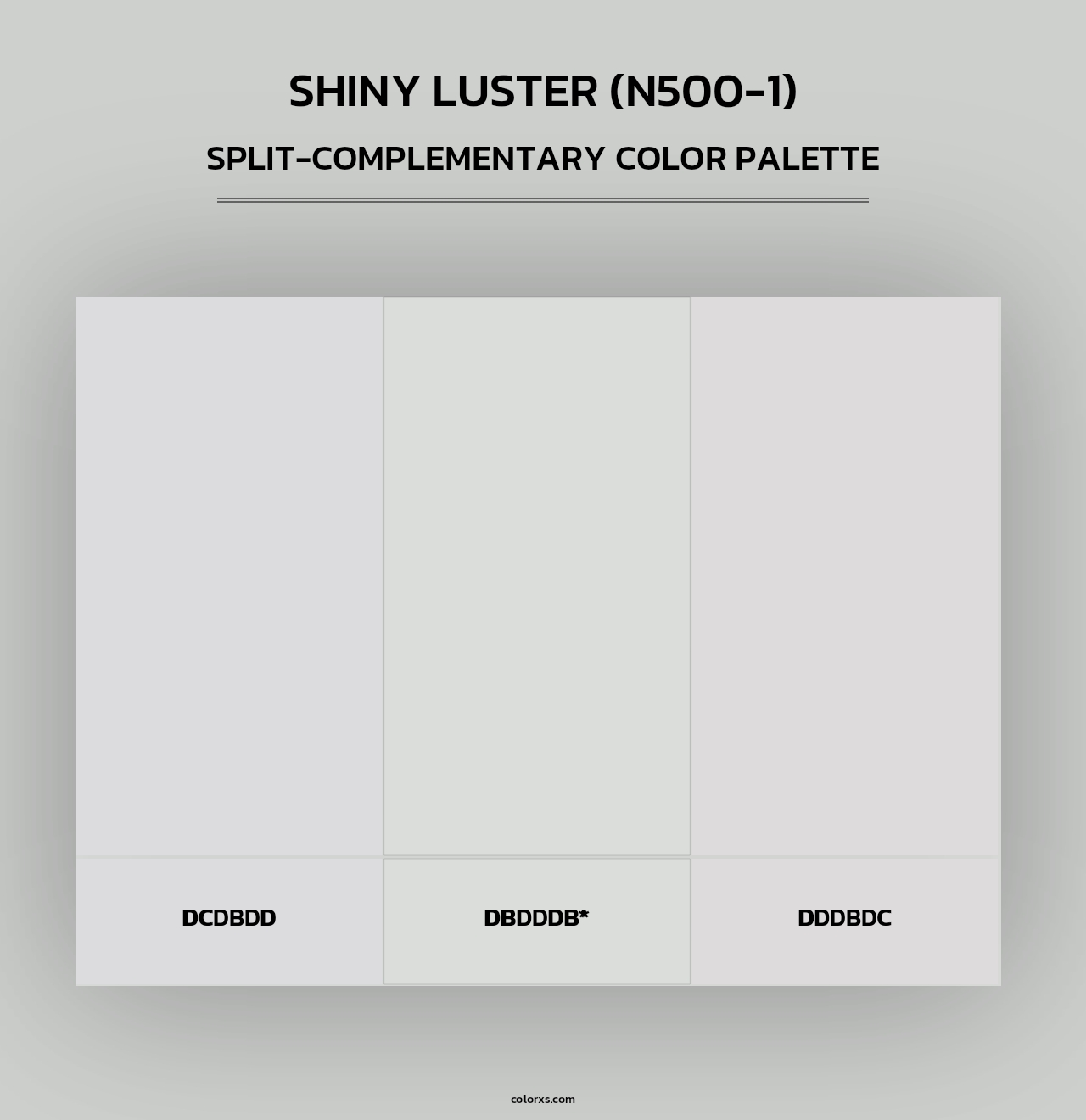 Shiny Luster (N500-1) - Split-Complementary Color Palette