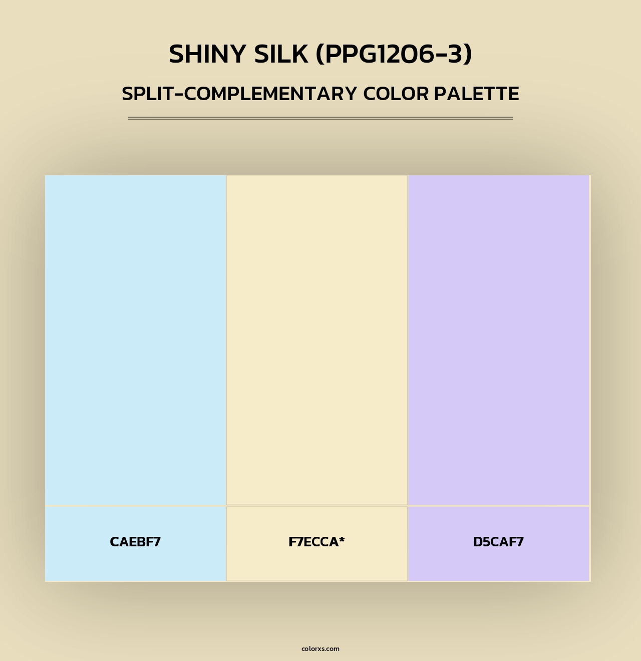 Shiny Silk (PPG1206-3) - Split-Complementary Color Palette