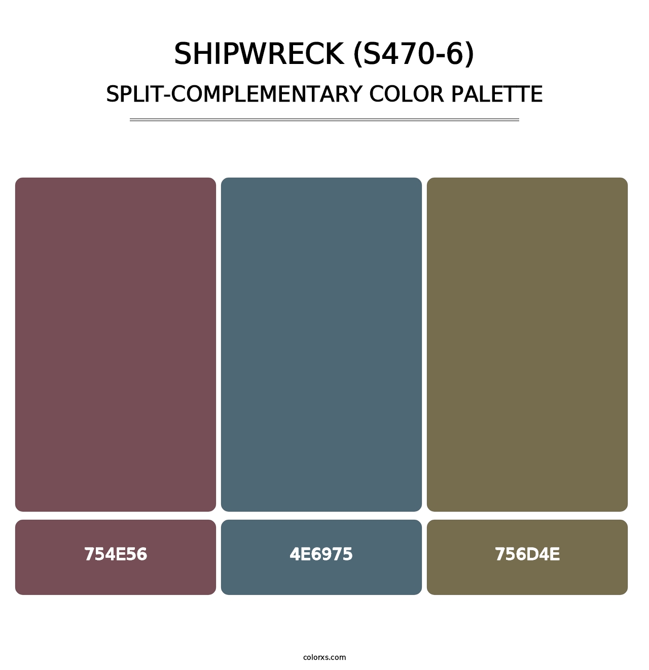 Shipwreck (S470-6) - Split-Complementary Color Palette