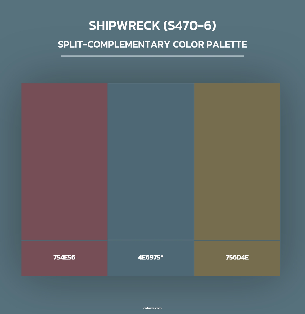 Shipwreck (S470-6) - Split-Complementary Color Palette