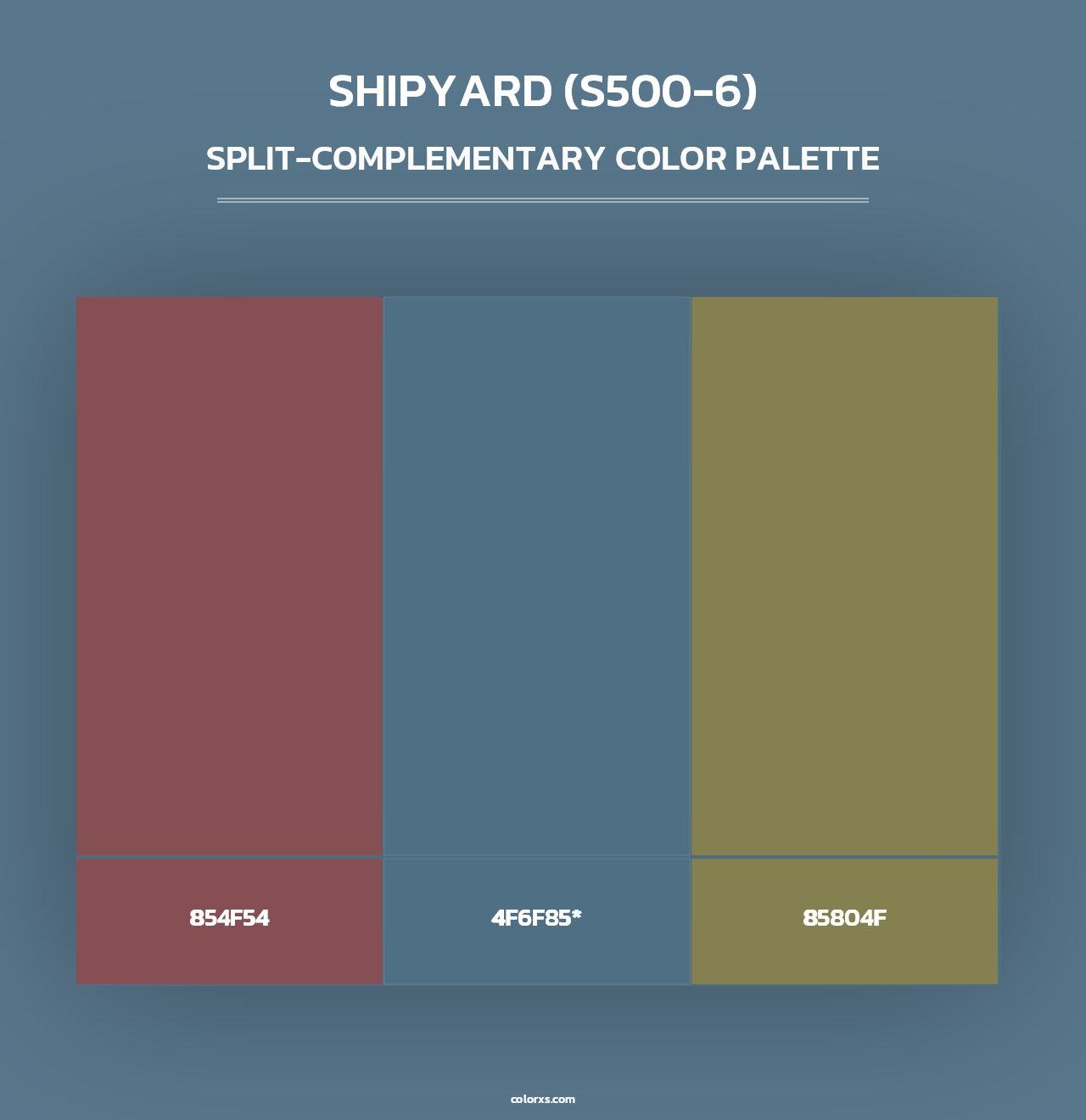 Shipyard (S500-6) - Split-Complementary Color Palette