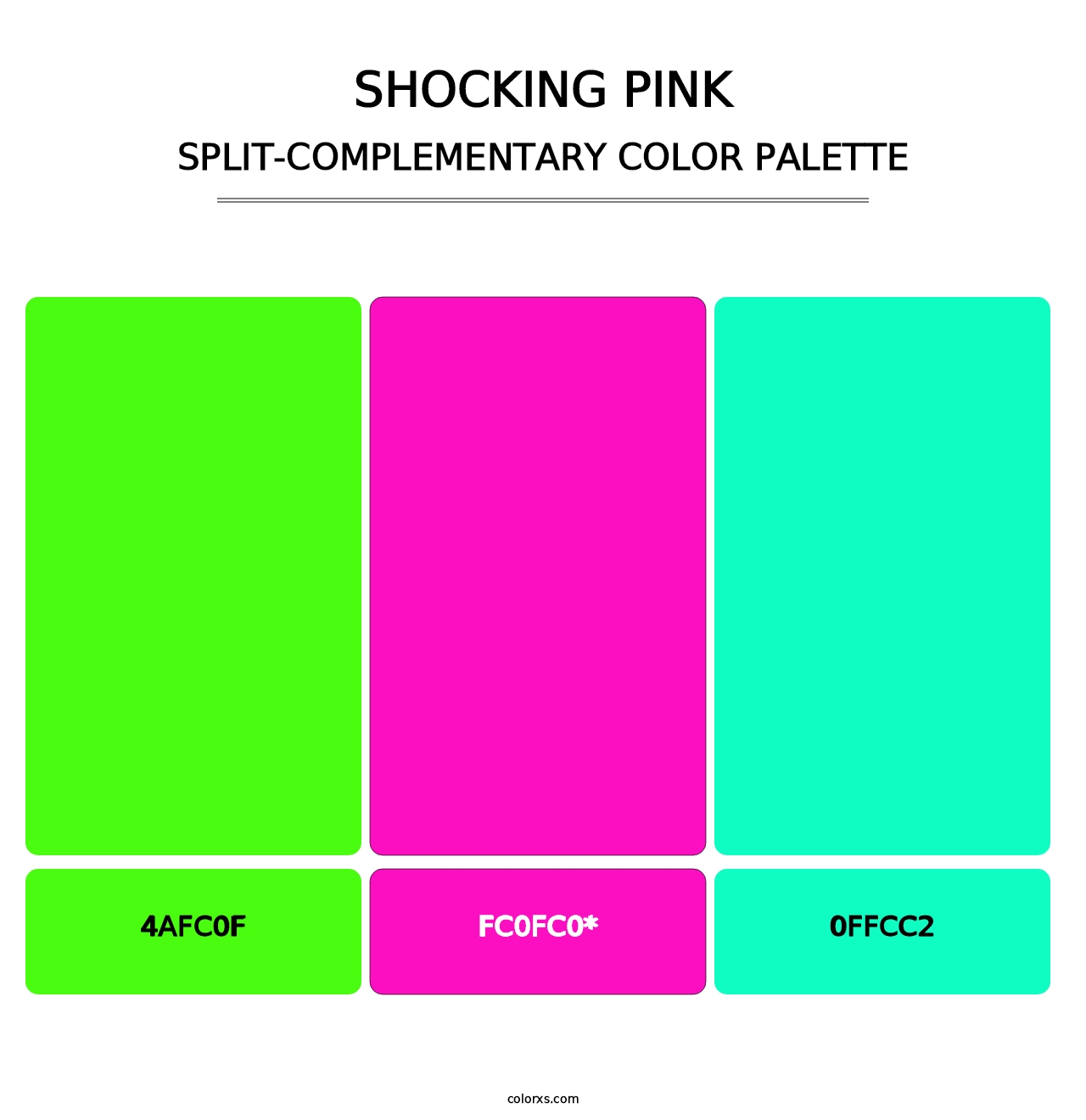 Shocking Pink - Split-Complementary Color Palette