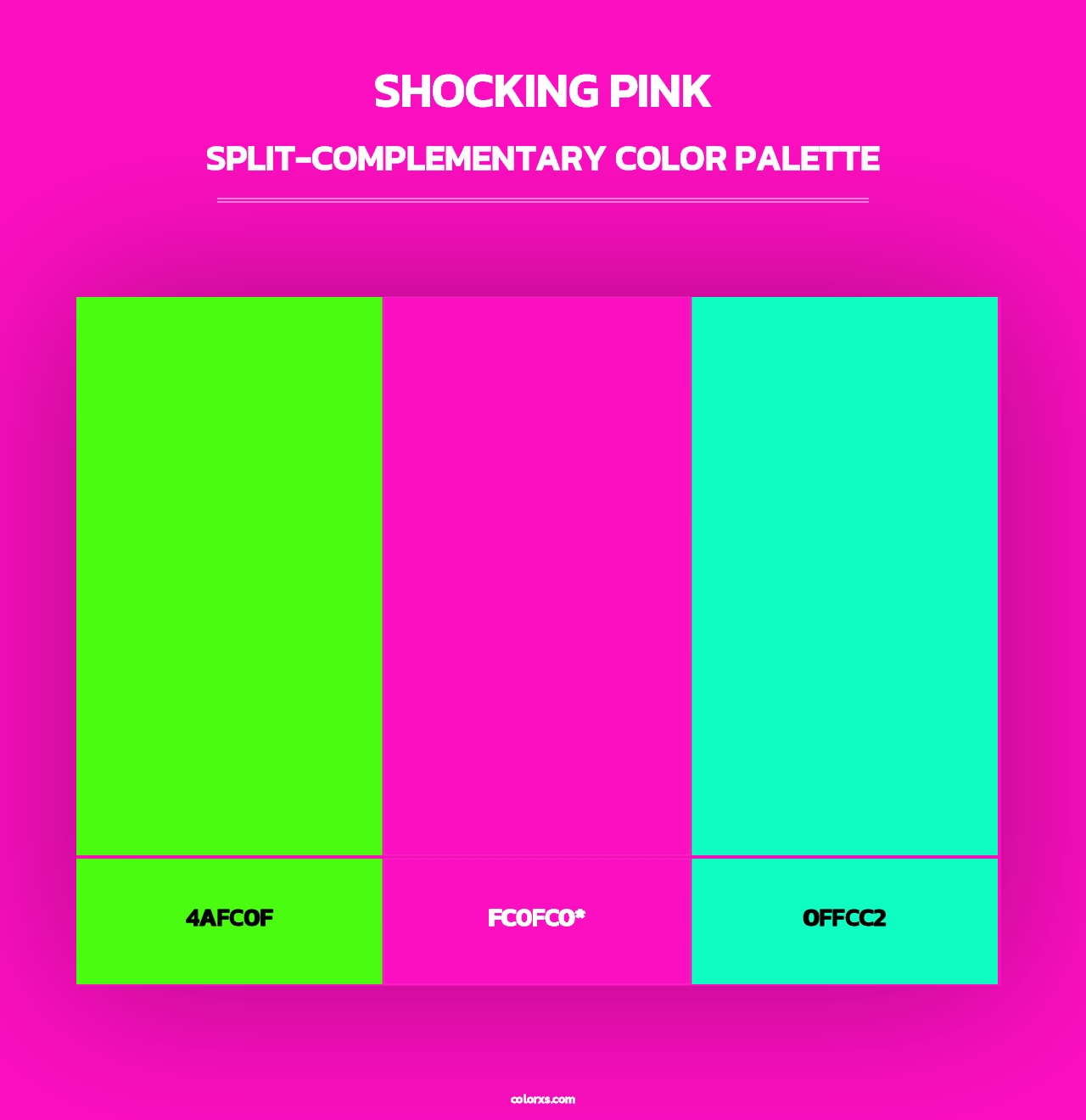 Shocking Pink - Split-Complementary Color Palette