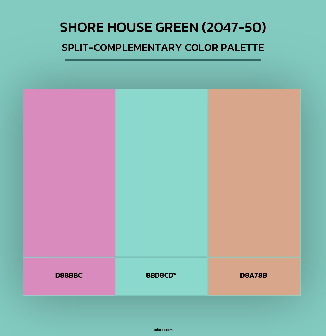 Shore House Green (2047-50) - Split-Complementary Color Palette