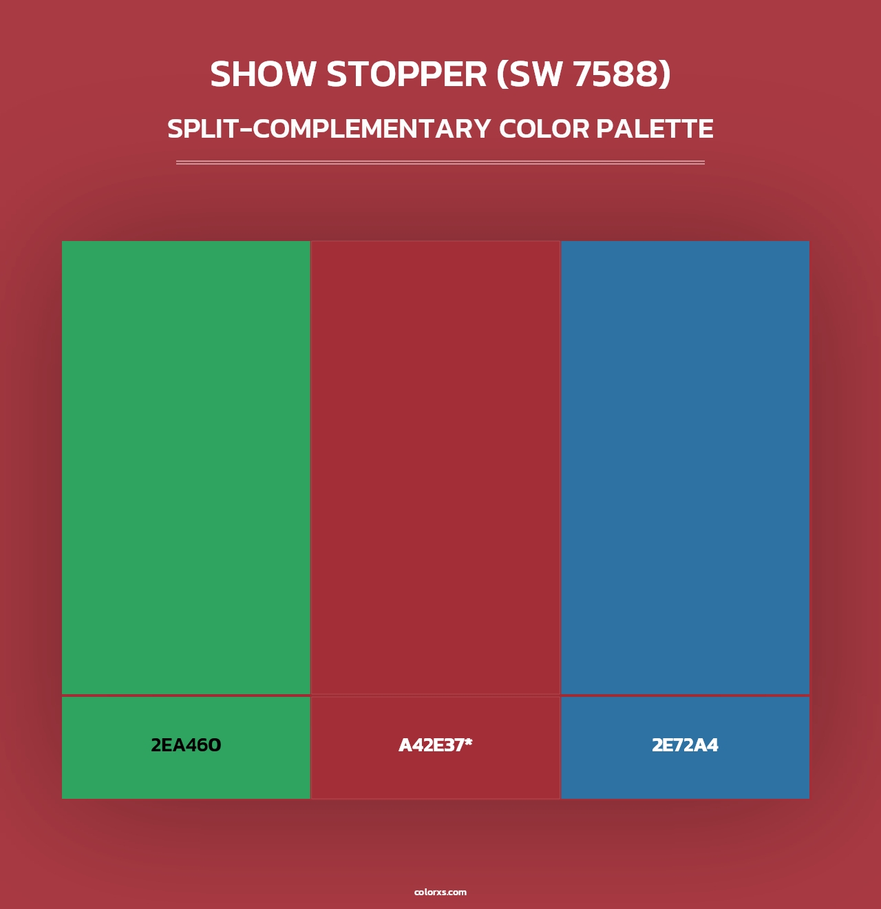 Show Stopper (SW 7588) - Split-Complementary Color Palette