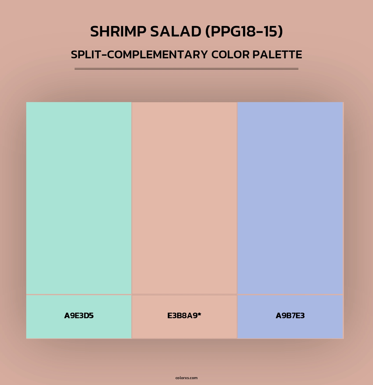 Shrimp Salad (PPG18-15) - Split-Complementary Color Palette