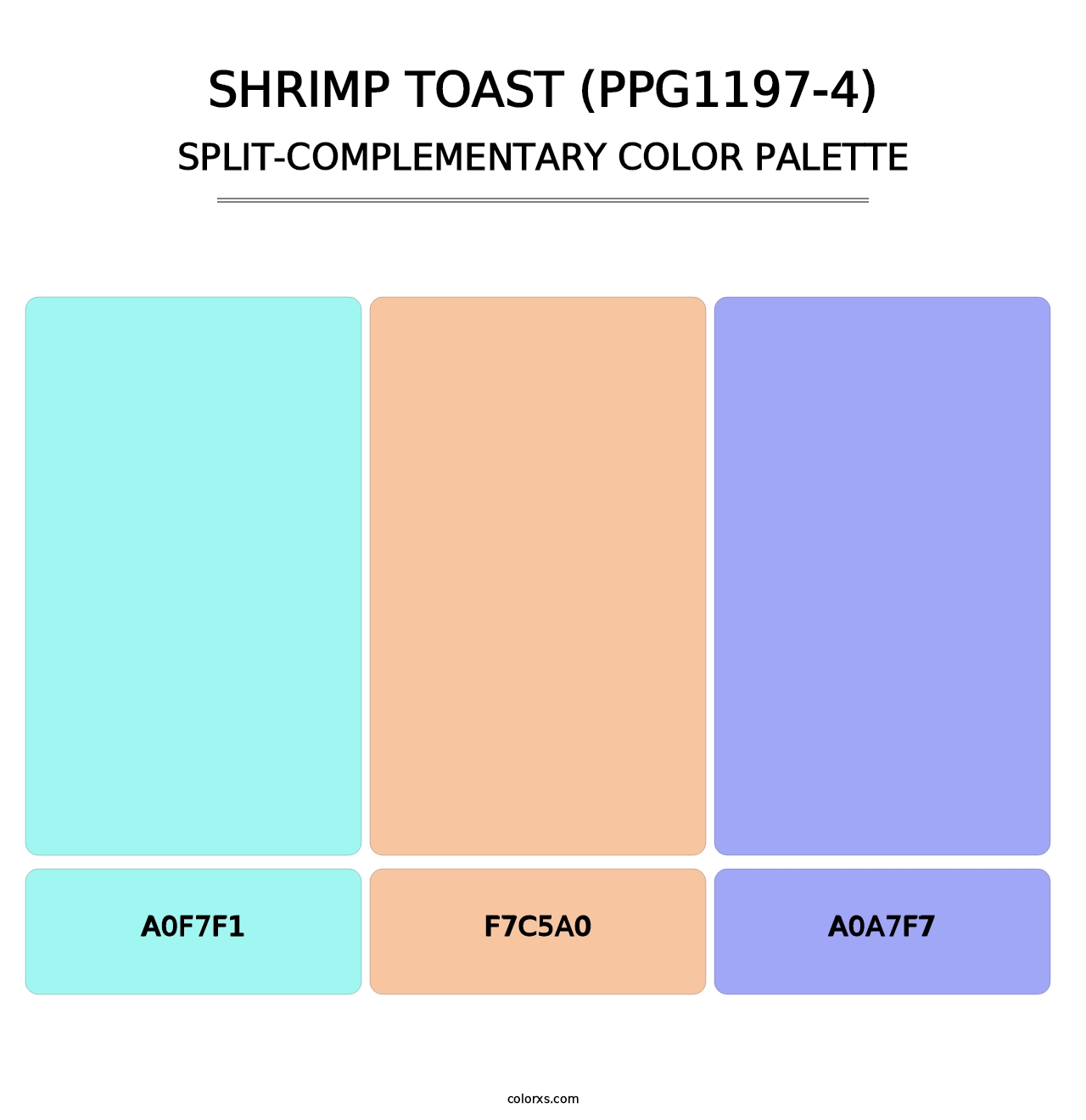 Shrimp Toast (PPG1197-4) - Split-Complementary Color Palette