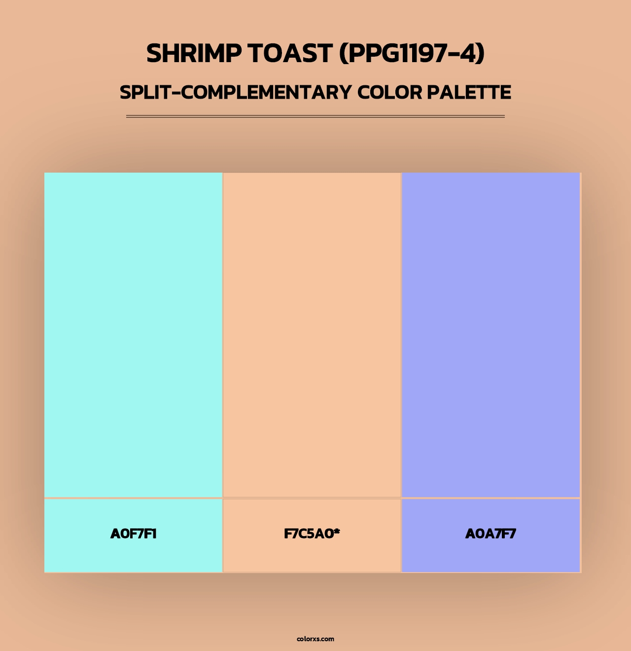 Shrimp Toast (PPG1197-4) - Split-Complementary Color Palette