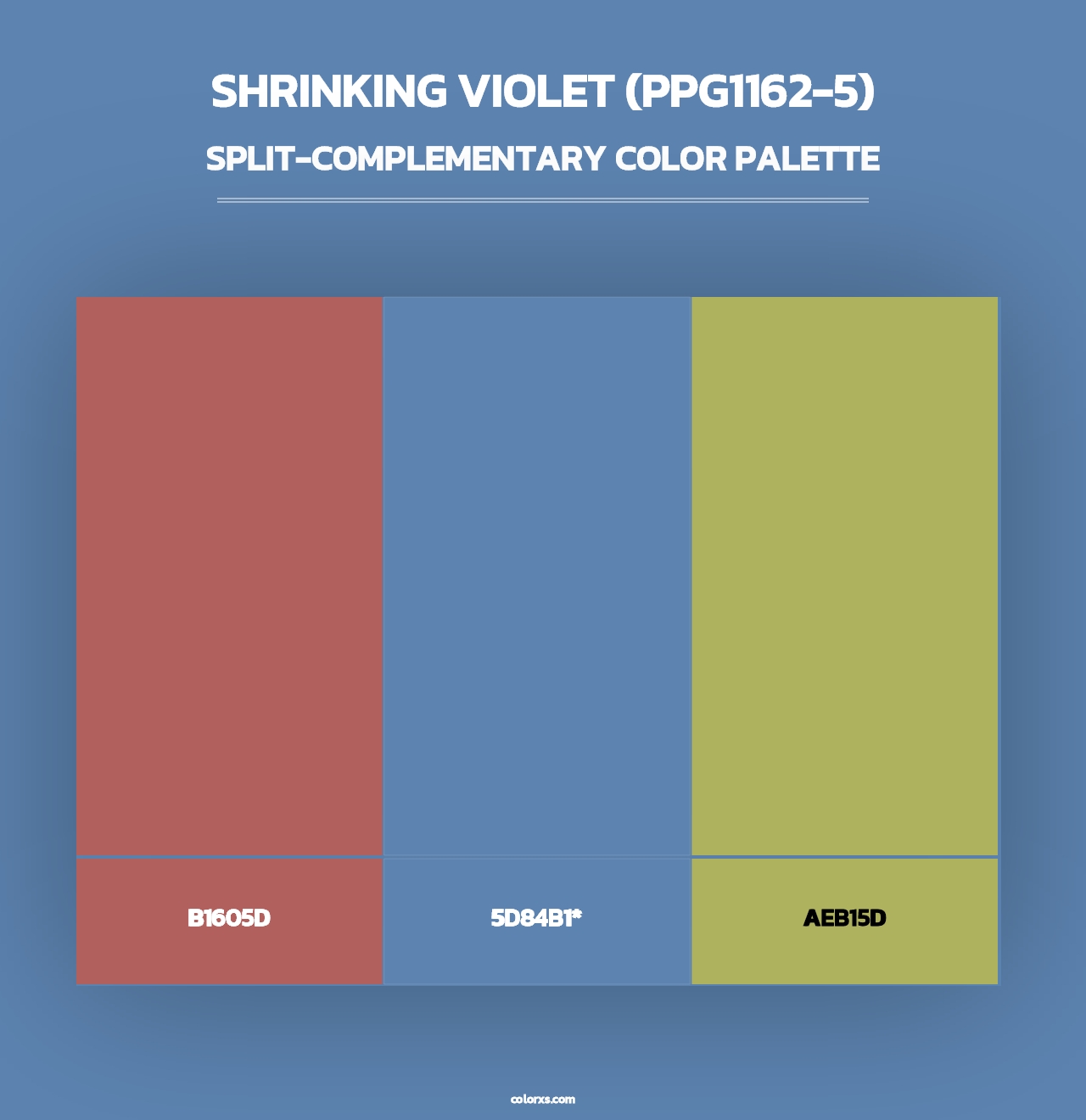 Shrinking Violet (PPG1162-5) - Split-Complementary Color Palette