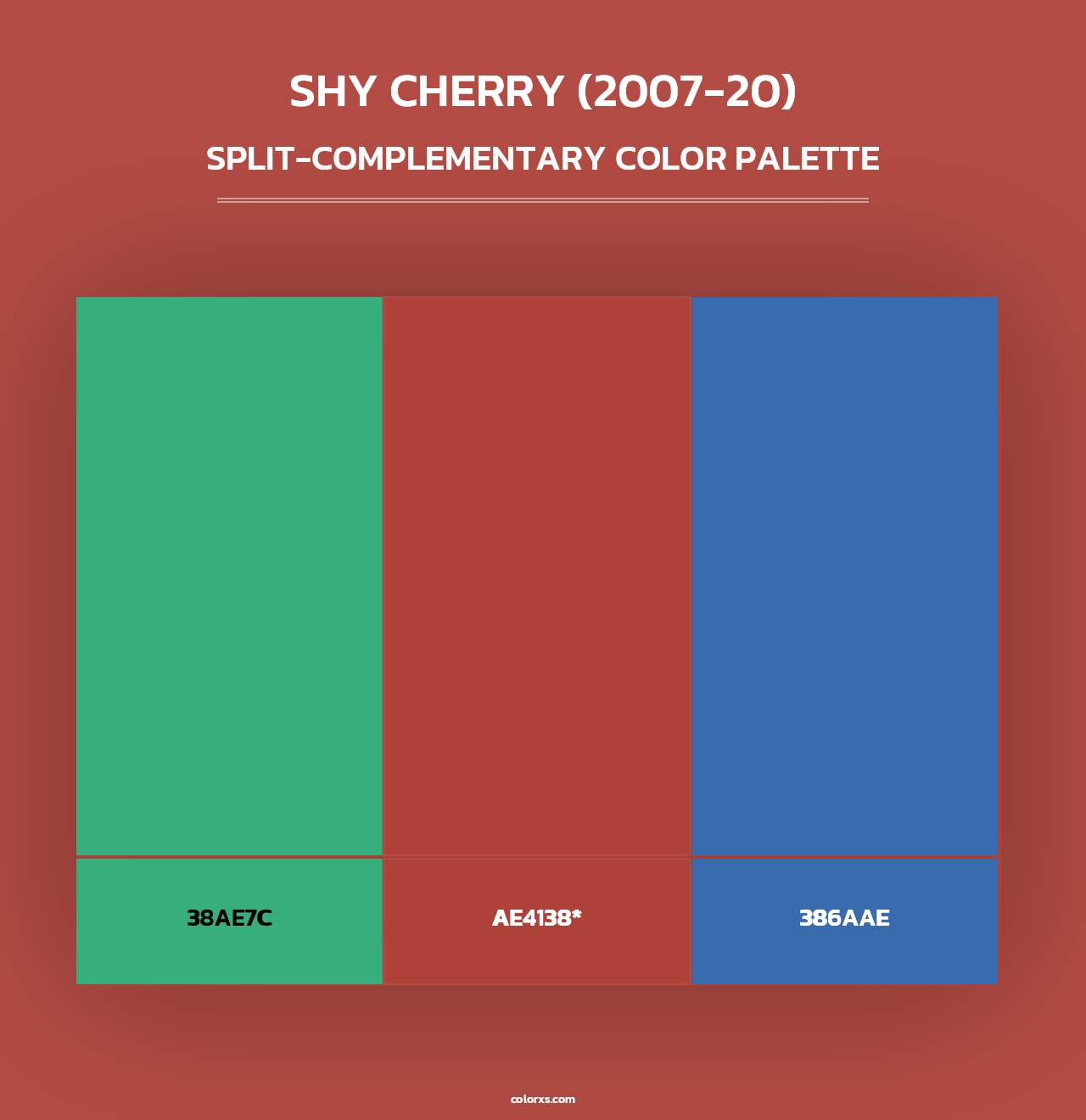 Shy Cherry (2007-20) - Split-Complementary Color Palette