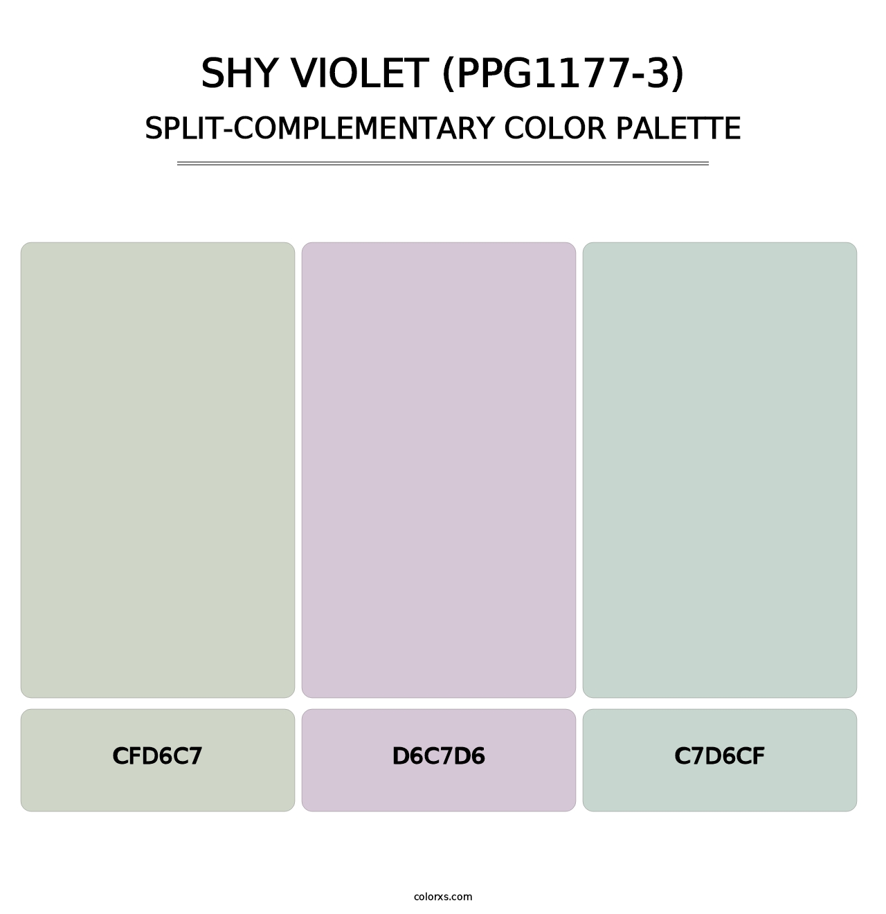 Shy Violet (PPG1177-3) - Split-Complementary Color Palette