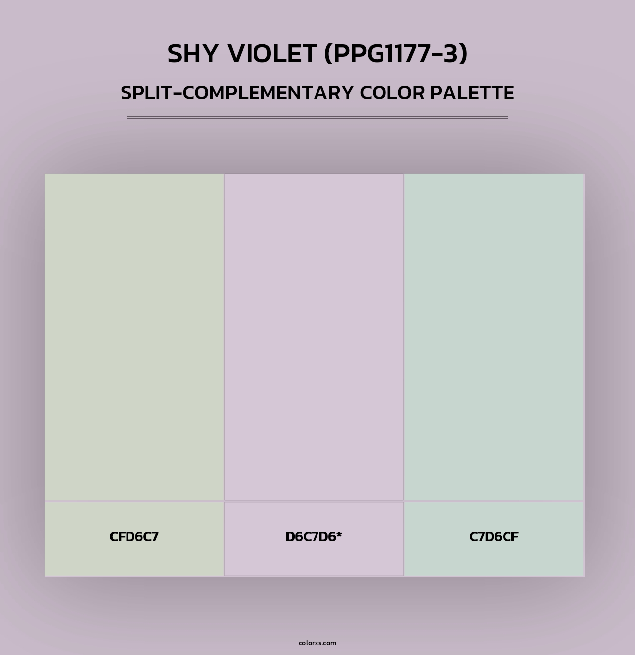 Shy Violet (PPG1177-3) - Split-Complementary Color Palette
