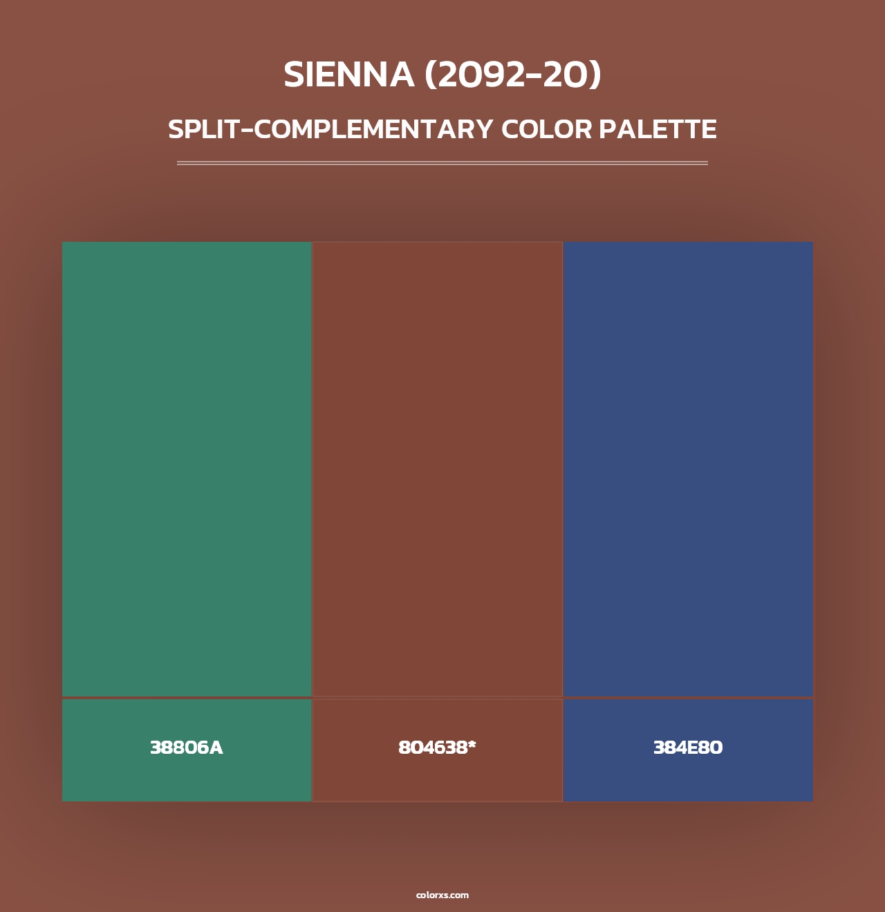 Sienna (2092-20) - Split-Complementary Color Palette