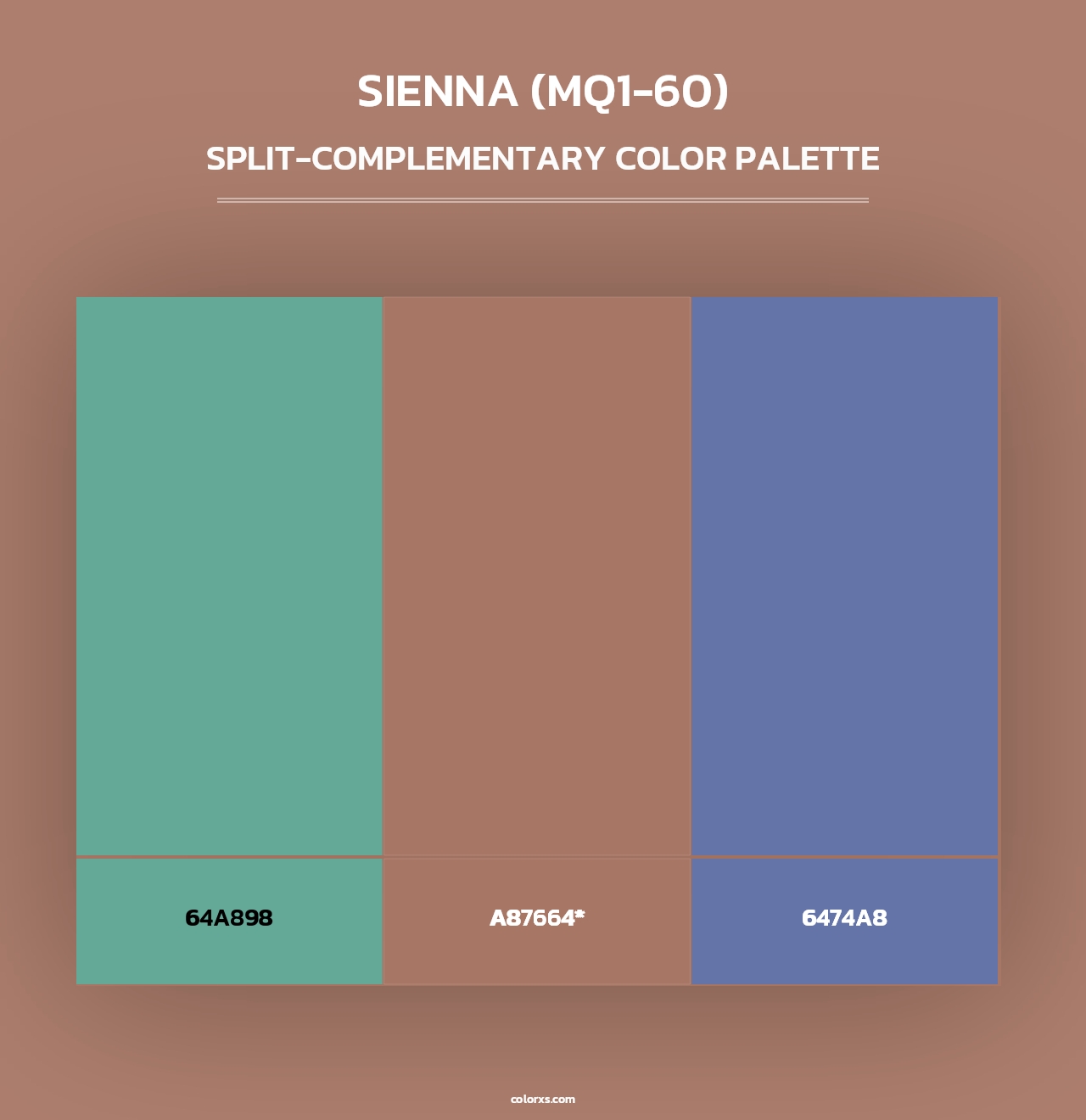 Sienna (MQ1-60) - Split-Complementary Color Palette