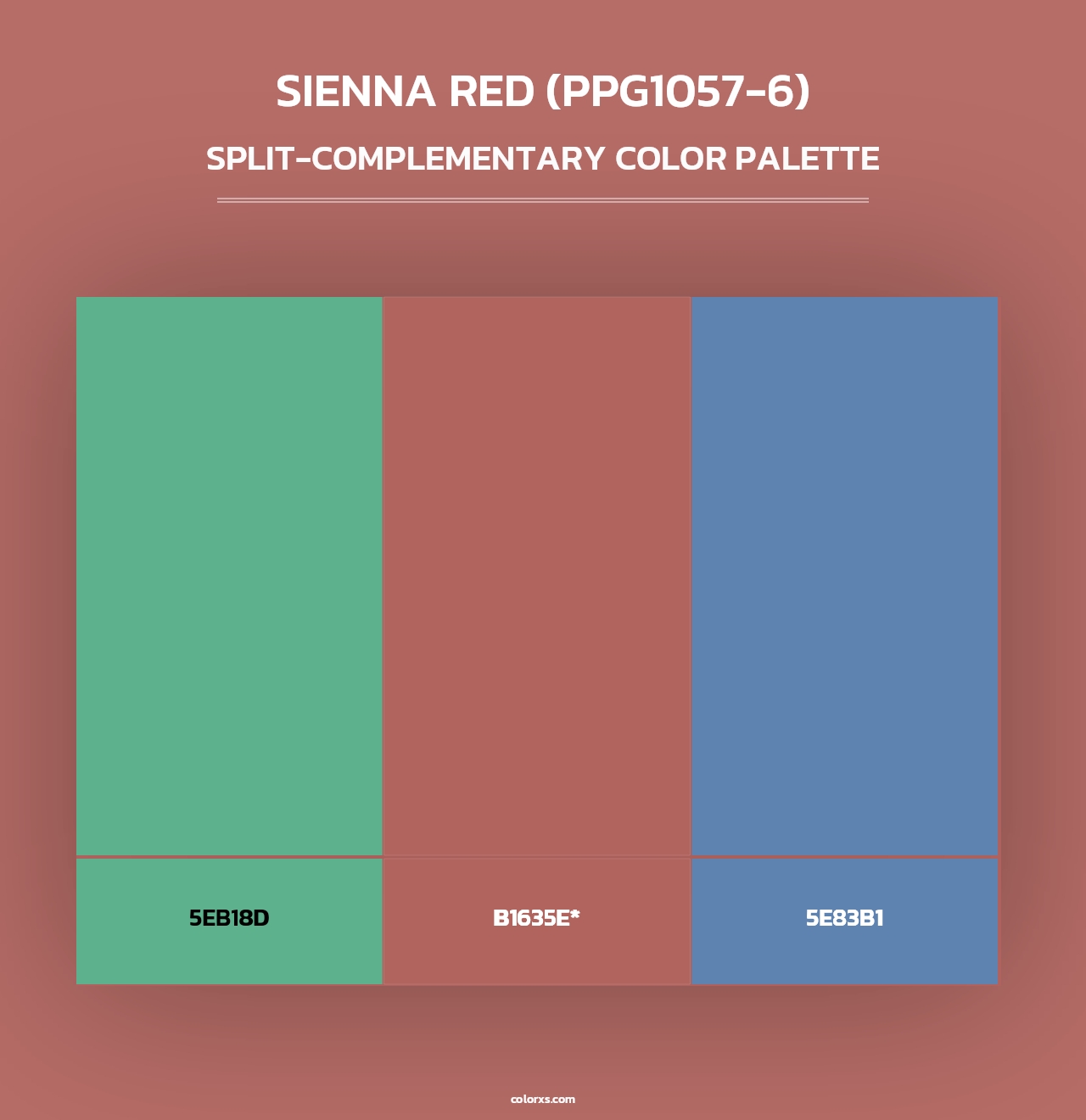 Sienna Red (PPG1057-6) - Split-Complementary Color Palette