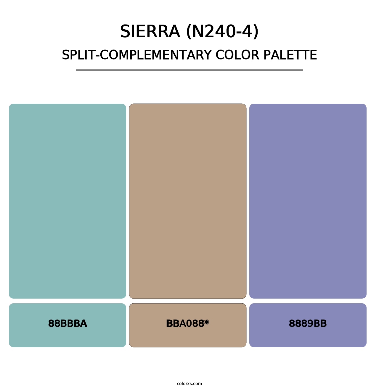 Sierra (N240-4) - Split-Complementary Color Palette