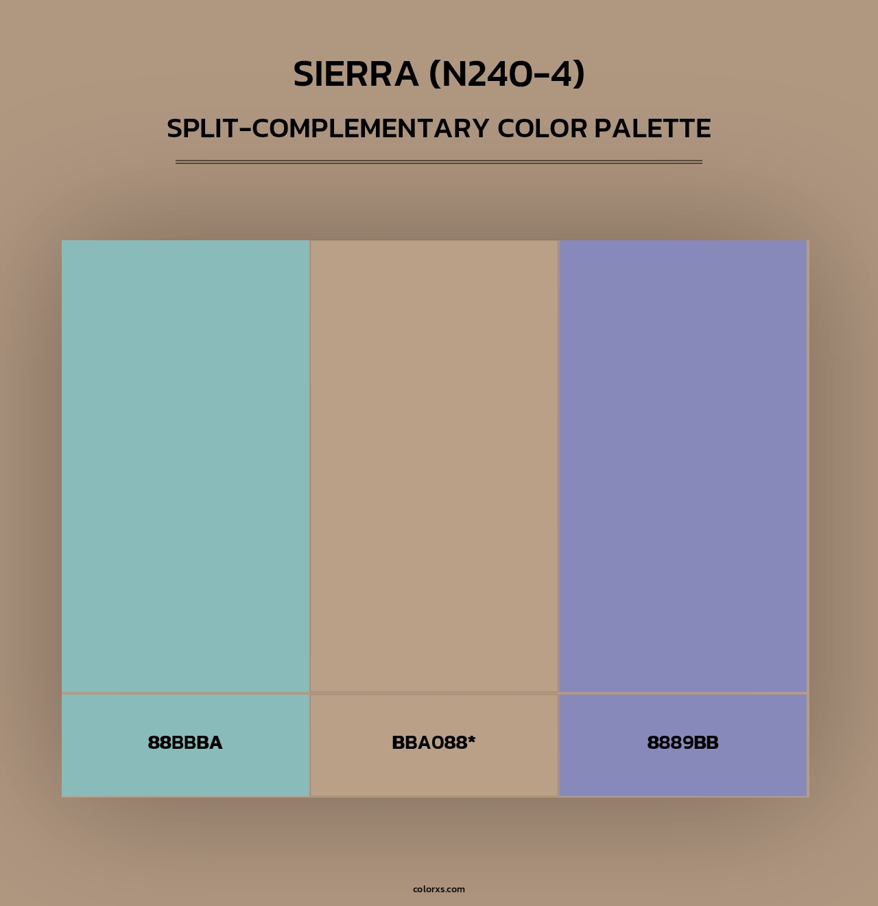 Sierra (N240-4) - Split-Complementary Color Palette