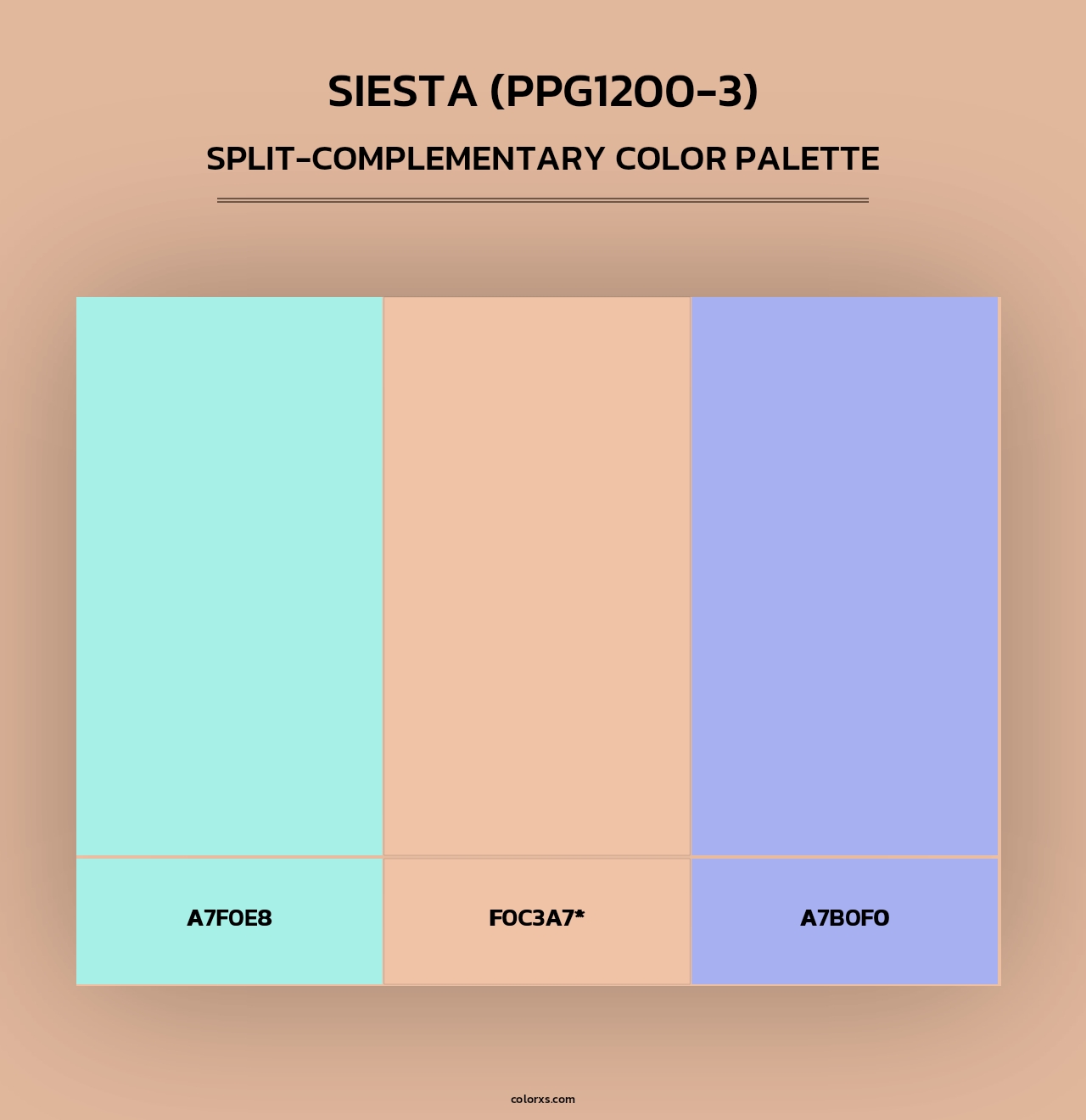 Siesta (PPG1200-3) - Split-Complementary Color Palette