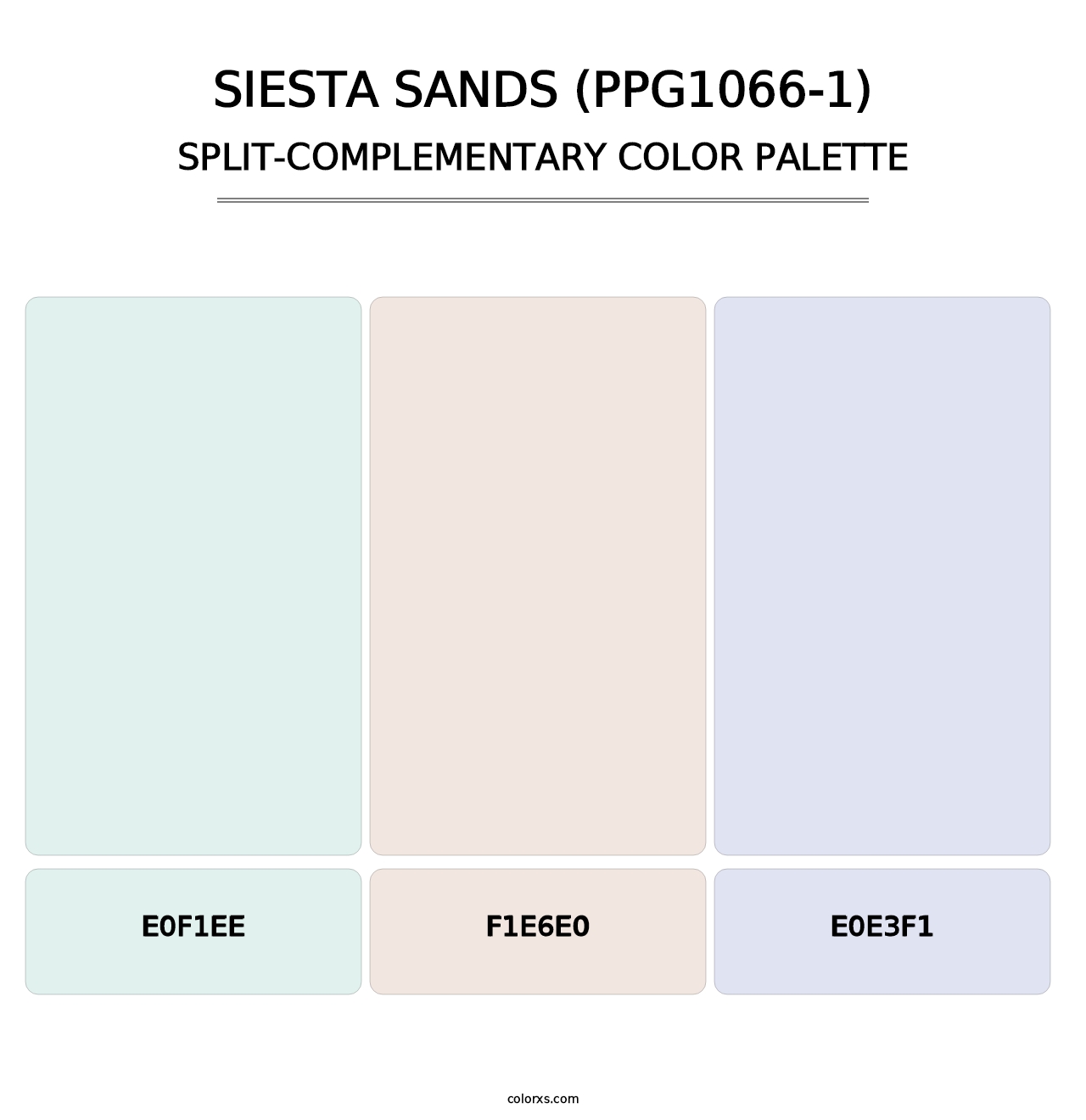 Siesta Sands (PPG1066-1) - Split-Complementary Color Palette