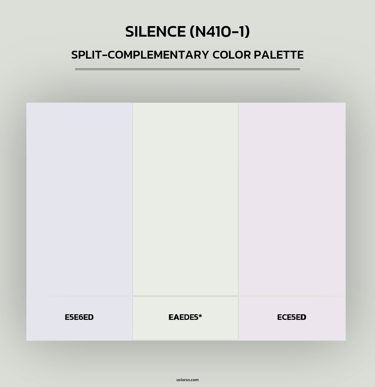 Silence (N410-1) - Split-Complementary Color Palette