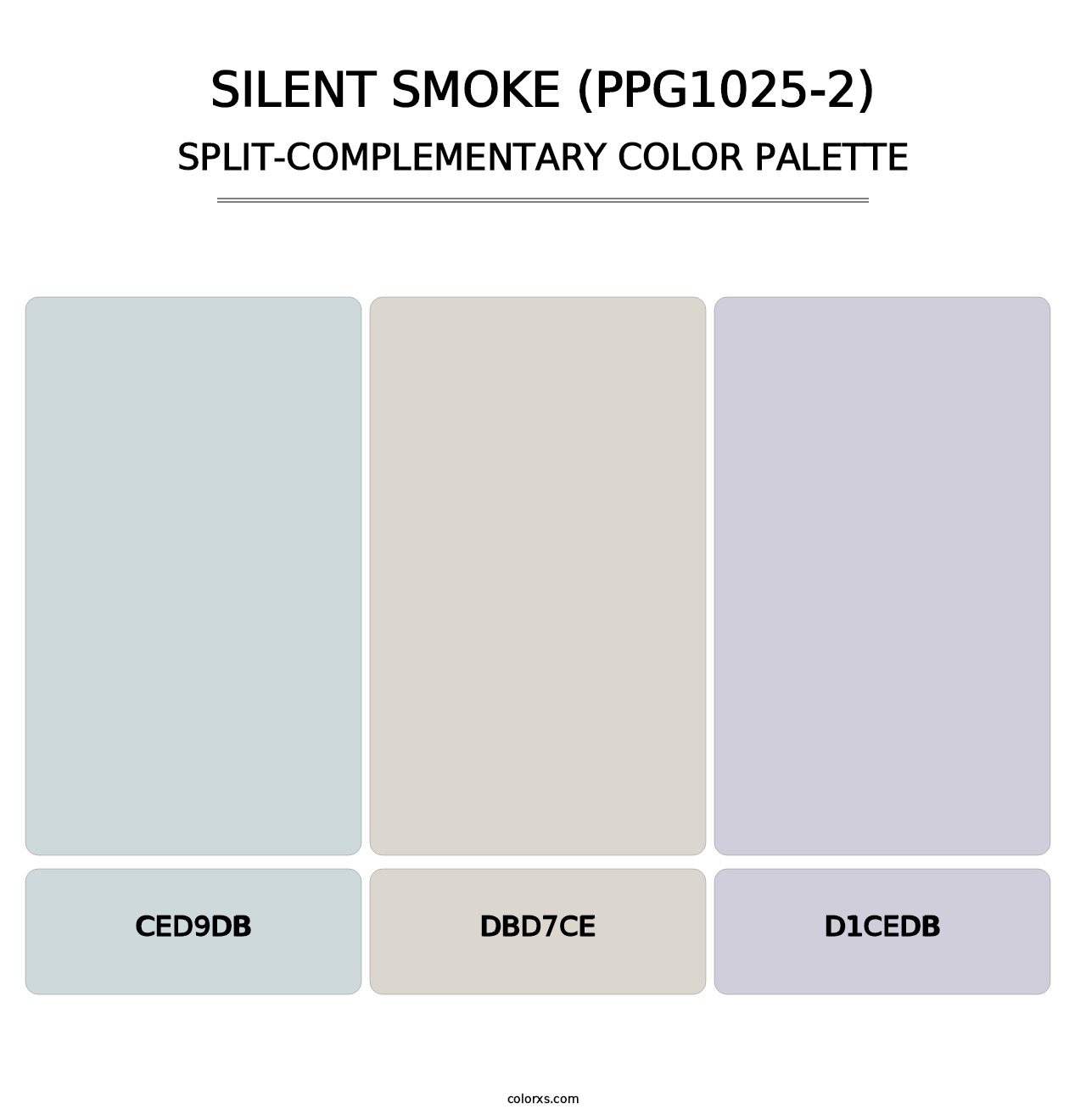 Silent Smoke (PPG1025-2) - Split-Complementary Color Palette