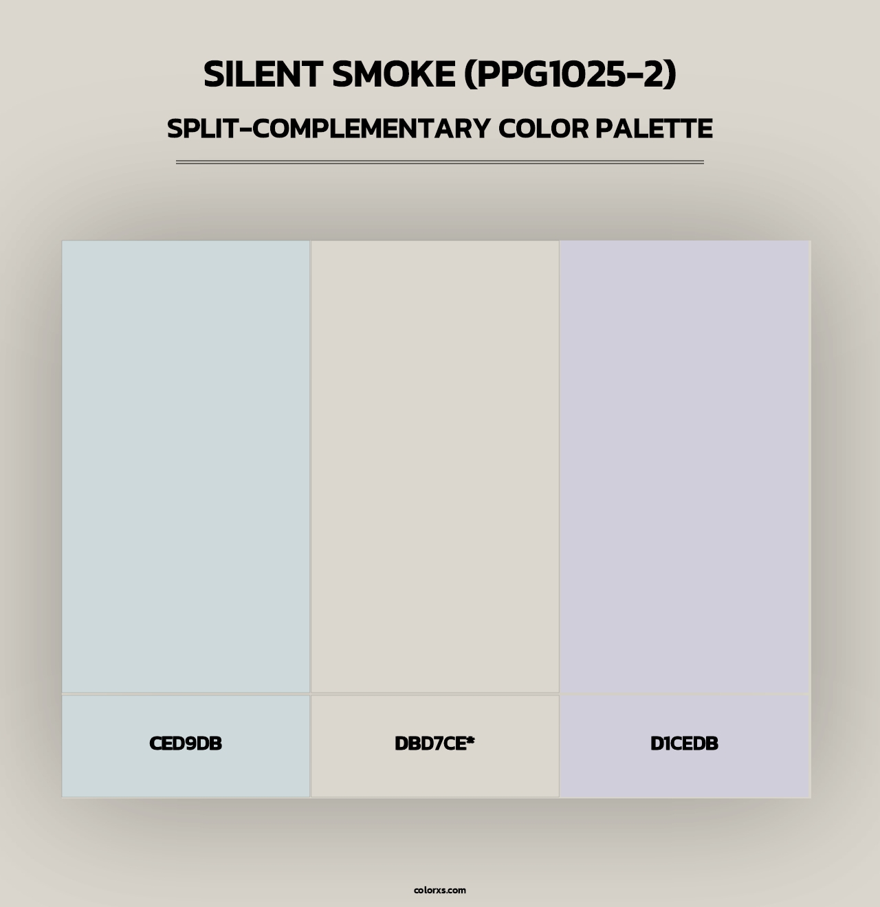 Silent Smoke (PPG1025-2) - Split-Complementary Color Palette