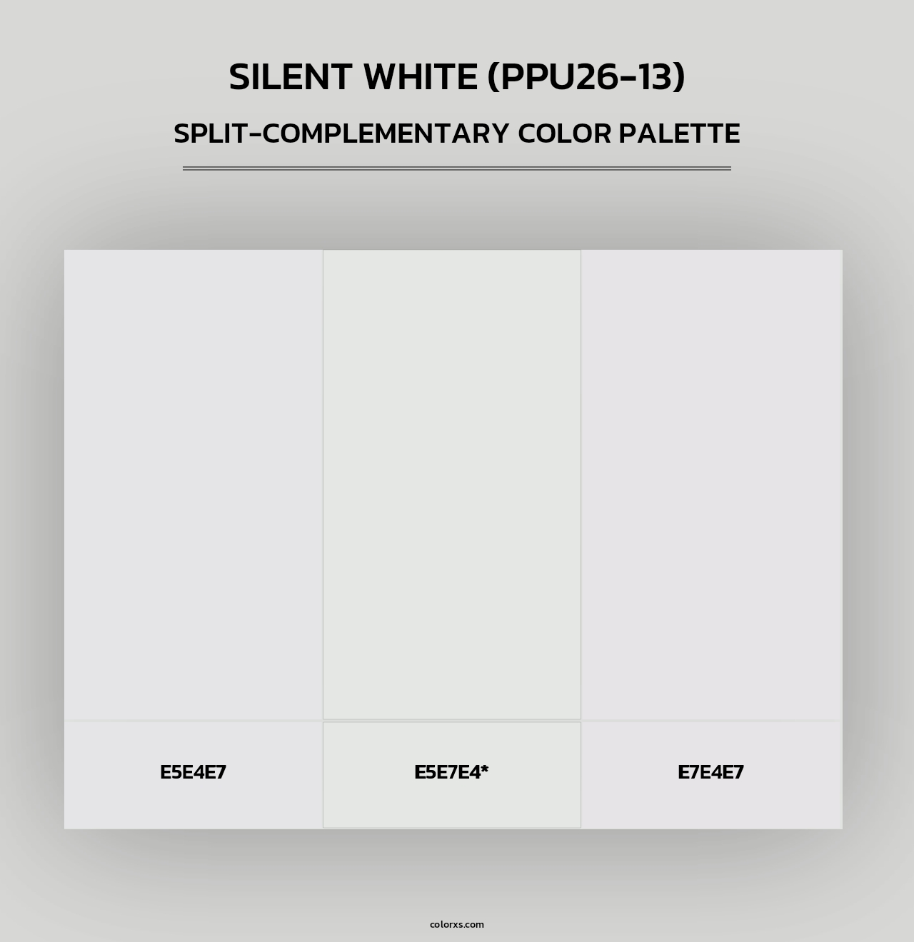 Silent White (PPU26-13) - Split-Complementary Color Palette