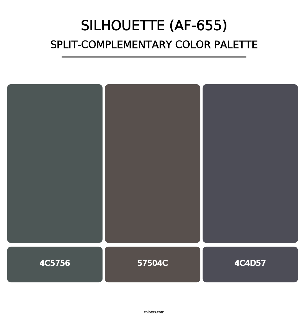 Silhouette (AF-655) - Split-Complementary Color Palette