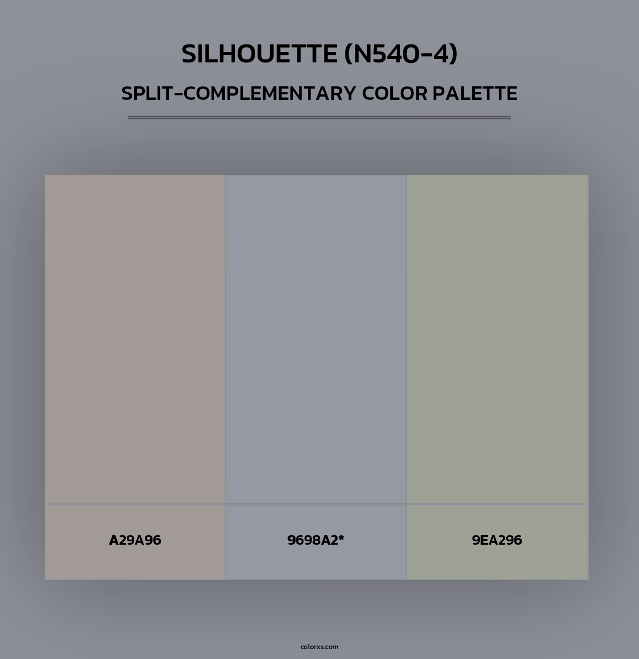 Silhouette (N540-4) - Split-Complementary Color Palette