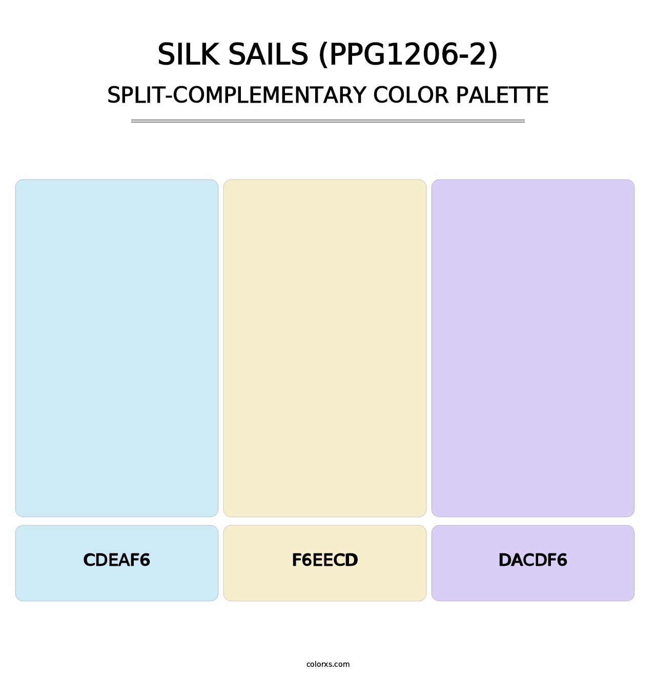Silk Sails (PPG1206-2) - Split-Complementary Color Palette
